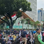 Momen Penting 1659 Personel Polisi Jaga Demo Buruh Di Jakarta Hari Ini
